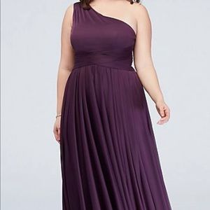 Floor Length One Shoulder Gown
